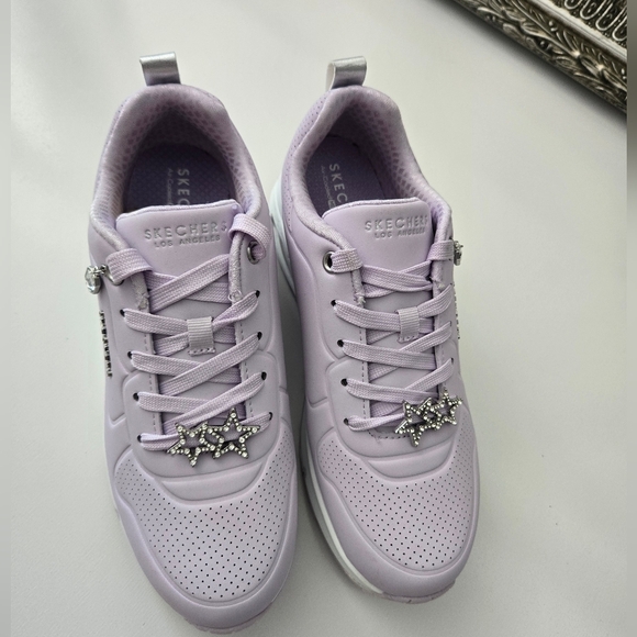 Skechers Street Uno Gen1: Trendy Jewels Sneaker. Lavander. Size 5. New.Lace up - Picture 2 of 8